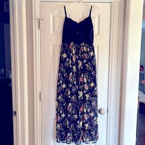 Navy with flower skirt